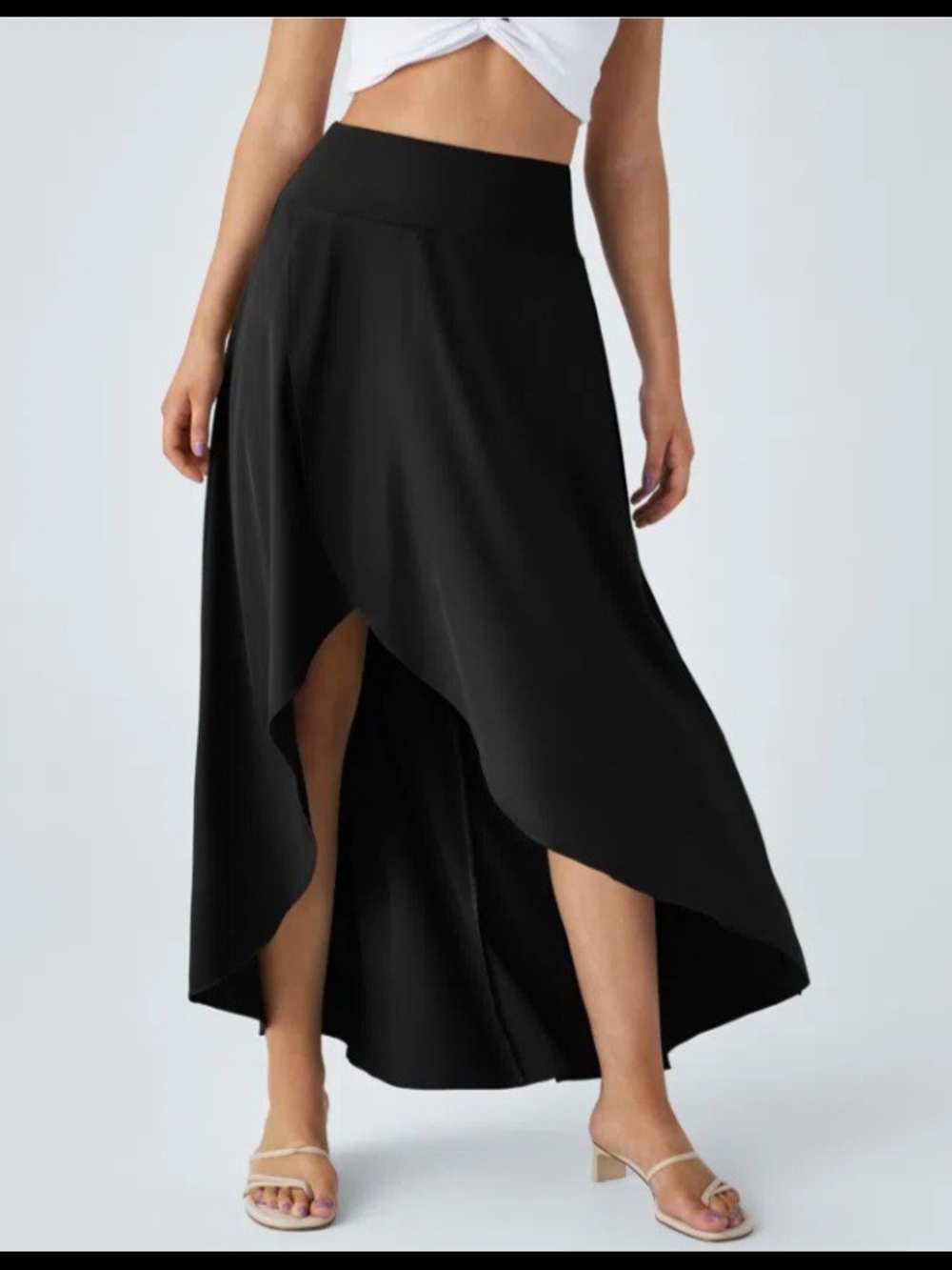Halara Breezeful™ High Waisted High Low Ruffle 2-in-1 Flowy Quick Dry Casual - Picture 3 of 8